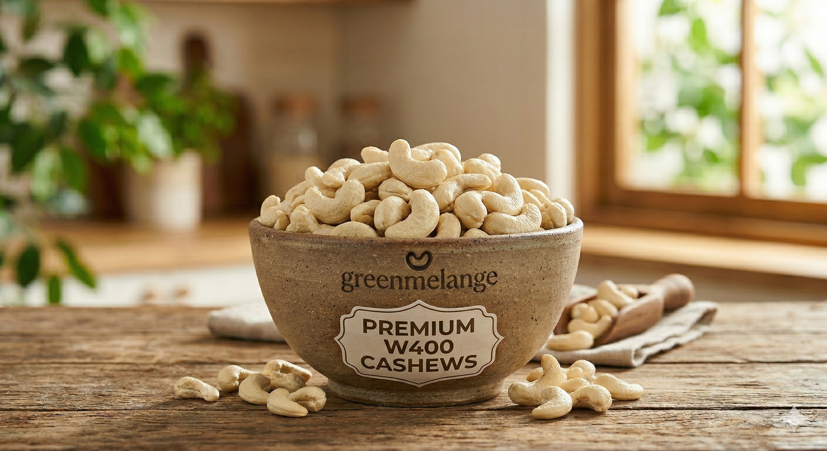 W400 Grade: Medium-sized cashew kernels